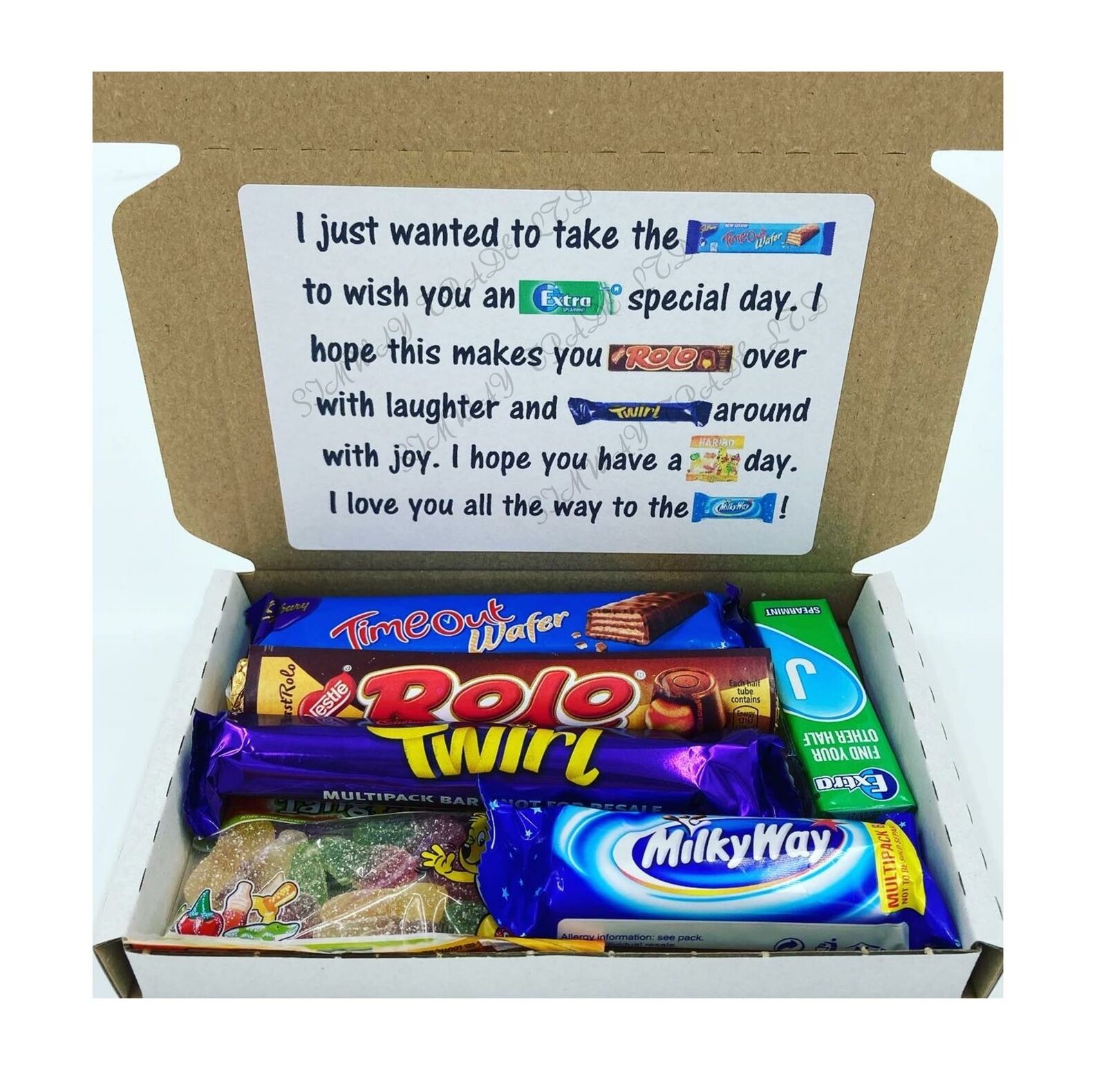 Birthday Chocolate Poem Gift Box Candy Christmas Sweets