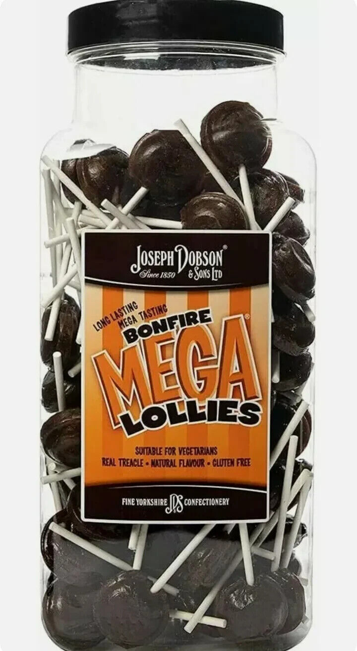 5x Dobsons mega lollies bonfire,  Retro old fashioned sweets, gift , treat