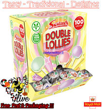 Box Swizzels Family Double Lollies 100 RETRO SWEETS