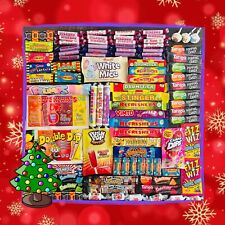 Christmas Retro Sweets Gift Box Hamper up to 100 Sweets Pick N Mix Personalised