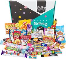 Retro Sweet Gift Box Happy Birthday Mix Of Childhood Favourite Sweets & Chocs