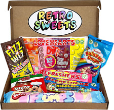 Retro Sweets Gift Box. Packed with Sweet. Hamper Letterbox Gift for Women, Men &