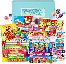 Ultimate 50 Piece Retro Sweet Gift Box Hamper Jam Packed Gift Boxed