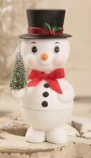 8" Bethany Lowe Bobblehead Retro Style Snowman Candy Container  NEW